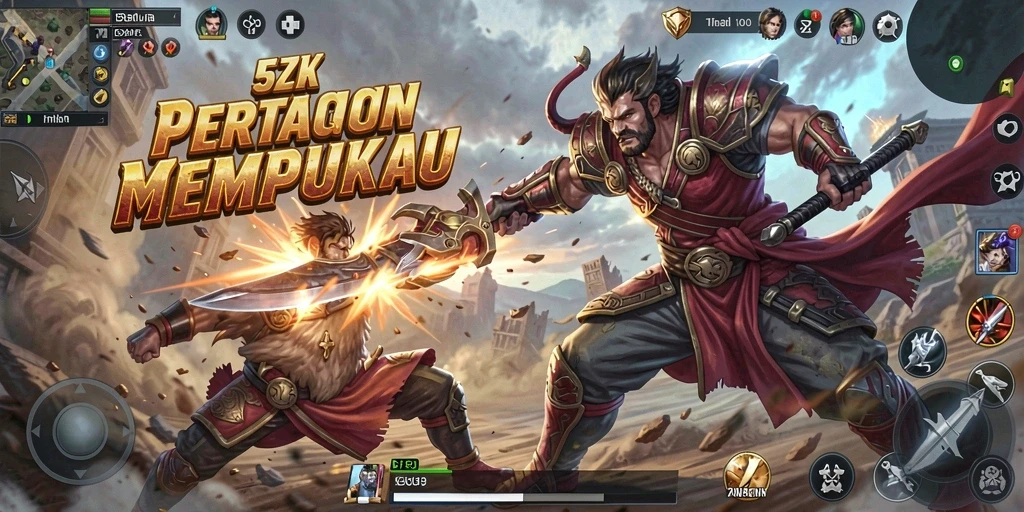 Tampilan gameplay Fighting yang mendebarkan di 5ZK.