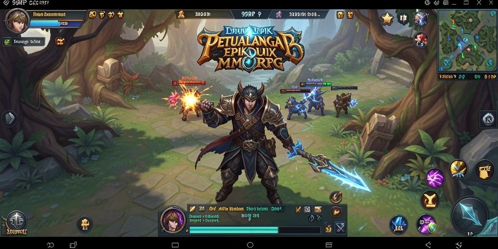 Gameplay seru dalam dunia fantasi 99RP dengan karakter dan monster fantastis.
