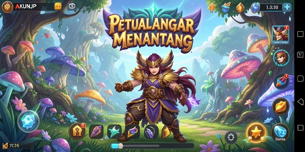 Screenshot gameplay AKUNJP menunjukkan aksi seru dalam petualangan yang menantang.