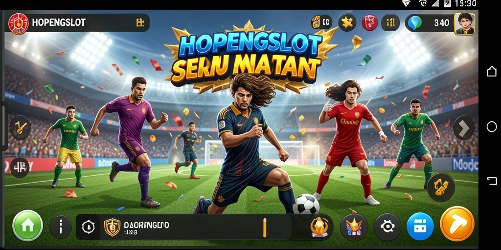 Tampilan gameplay HOPENGSLOT dengan aksi seru di lapangan.