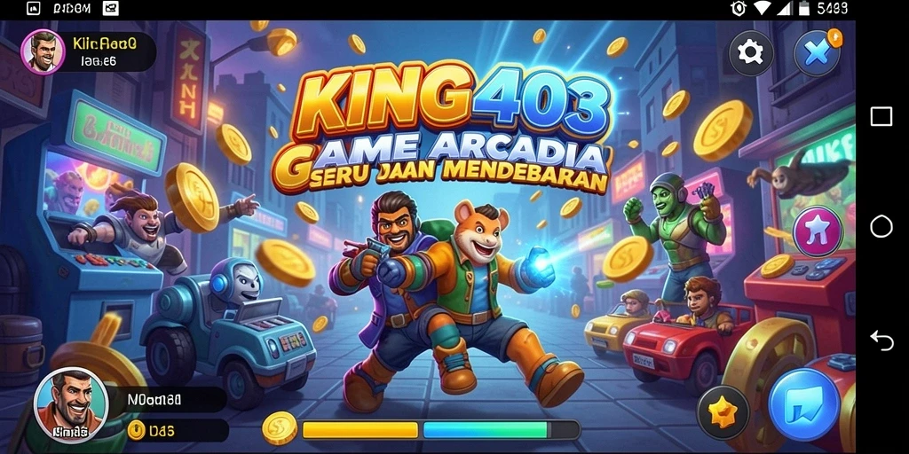 Tampilan gameplay KING403 yang mendebarkan dan penuh warna.