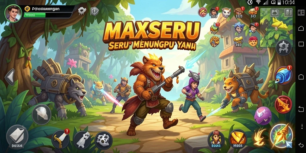 Gameplay MAXSERU yang penuh aksi dan petualangan menunggu Anda.