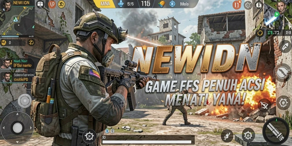 Gameplay seru dan mendebarkan dari NEWIDN dalam aksi FPS.