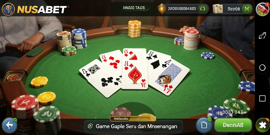 Gameplay Gaple yang seru dan interaktif di NUSABET.