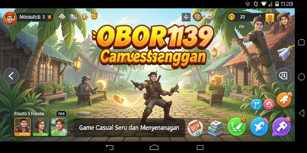 Tampilan gameplay seru dari OBOR138 yang penuh warna.
