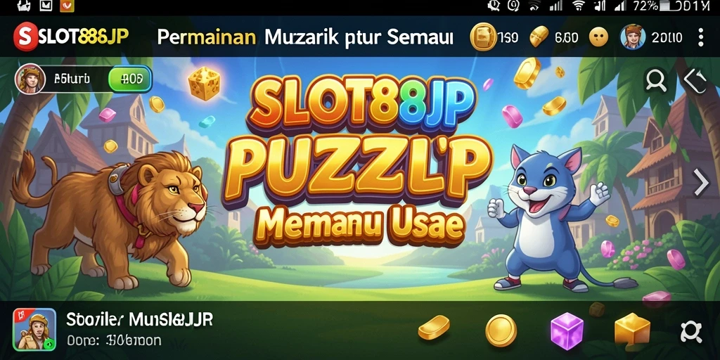 Tampilan gameplay menarik di SLOT88JP dengan berbagai tantangan puzzle.