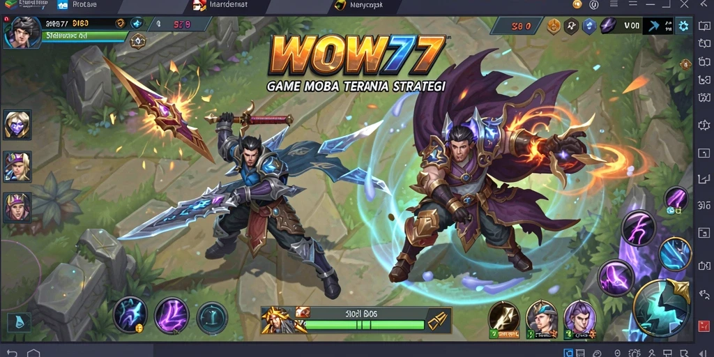 Screenshot gameplay WOW77 menampilkan aksi pertarungan yang mendebarkan.