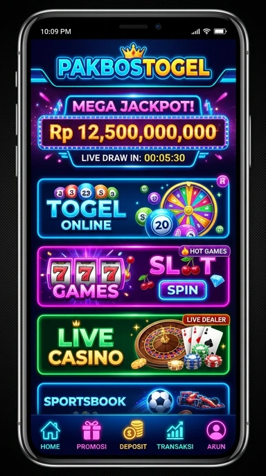 Screenshot tampilan utama aplikasi pakbostogel yang menarik.